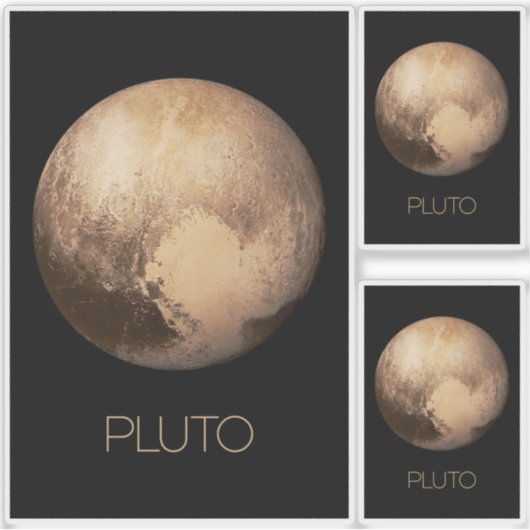 Ruimtevaart, Melkweg, Zonnestelsel, Planeet Pluto Sticker (Voorkant)