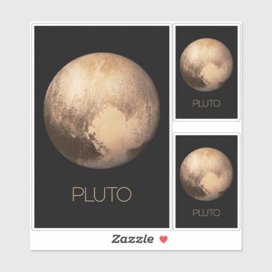 Ruimtevaart, Melkweg, Zonnestelsel, Planeet Pluto Sticker (Vel)