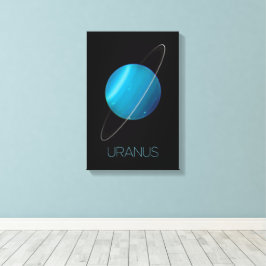 Ruimtevaart, Melkweg, Zonnestelsel, Planeet Uranus Canvas Afdruk