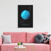 Ruimtevaart, Melkweg, Zonnestelsel, Planeet Uranus Canvas Afdruk (Insitu (Woonkamer))