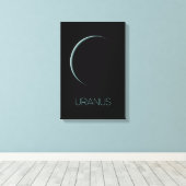 Ruimtevaart, Melkweg, Zonnestelsel, Planeet Uranus Canvas Afdruk (Insitu (Houten vloer))
