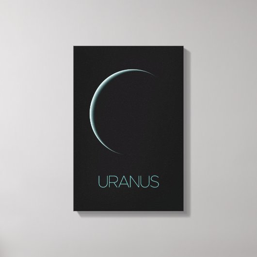 Ruimtevaart, Melkweg, Zonnestelsel, Planeet Uranus Canvas Afdruk (Voorkant)