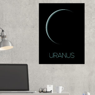 Ruimtevaart, Melkweg, Zonnestelsel, Planeet Uranus Folie Afdrukken