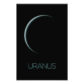 Ruimtevaart, Melkweg, Zonnestelsel, Planeet Uranus Foto Afdruk (Voorkant)