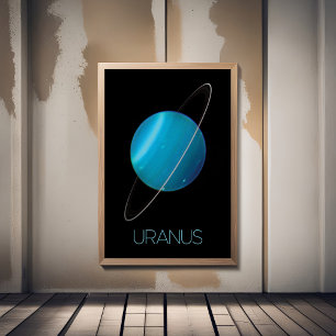 Ruimtevaart, Melkweg, Zonnestelsel, Planeet Uranus Foto Afdruk
