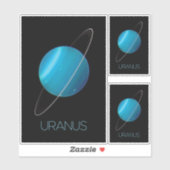 Ruimtevaart, Melkweg, Zonnestelsel, Planeet Uranus Sticker (Vel)