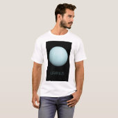 Ruimtevaart, Melkweg, Zonnestelsel, Planeet Uranus T-shirt (Voorkant volledig)