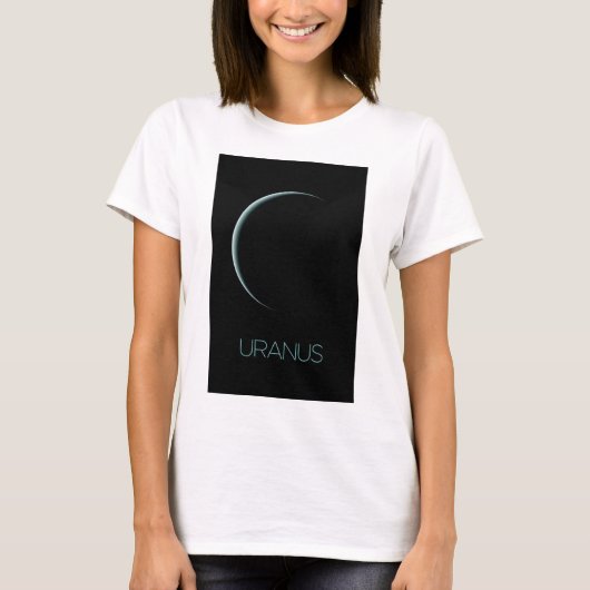Ruimtevaart, Melkweg, Zonnestelsel, Planeet Uranus T-shirt (Voorkant)