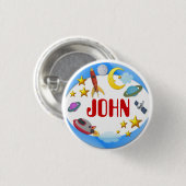 Ruimtevaart ~ Naam Button (Voorkant /achterkant)