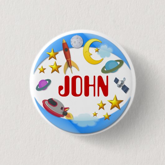 Ruimtevaart ~ Naam Button (Voorkant)