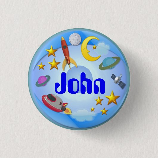 Ruimtevaart ~ Naam Button # 2 (Voorkant)