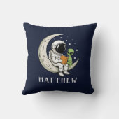 Ruimtevaart Navy Blue Kind Room Kussen (Achterkant)