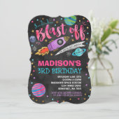 Ruimtevaart op zaterdag Uitnodiging buitenruimte (Staand voorkant)