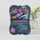 Ruimtevaart op zaterdag Uitnodiging buitenruimte (Staand voorkant)