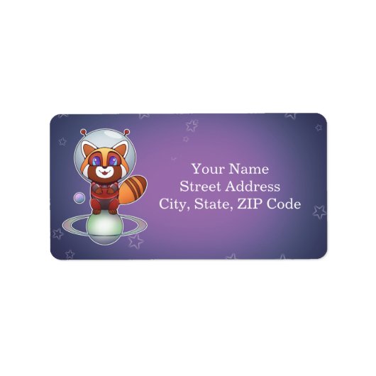 Ruimtevaart Panda Chippy! Etiket (Voorkant)