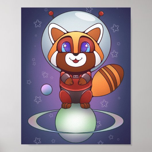 Ruimtevaart Panda Chippy! Poster (Voorkant)