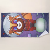 Ruimtevaart Panda Chippy! Strandlaken (Voorkant)