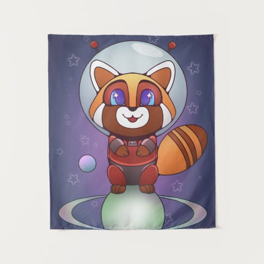 Ruimtevaart Panda Chippy! Wandkleed (Voorkant)