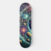 Ruimtevaart & Planeet Skateboard Design (Voorkant)