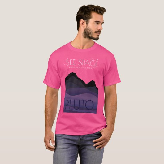 Ruimtevaart Pluto T-shirt (Voorkant volledig)