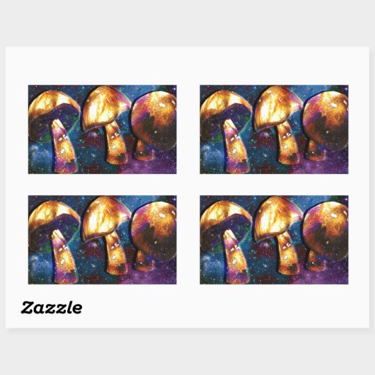 Ruimtevaart Rechthoekige Sticker (Vel)