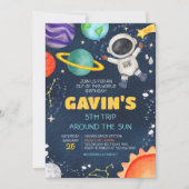 Ruimtevaart rond het verjaardagsfeest van de zon kaart (Voorkant)