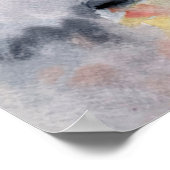 Ruimtevaart-start naar Waterverf buitenruimte Poster (Hoek)