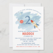 Ruimtevaart tweede verjaardag kaart (Voorkant)