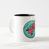 ruimtevaart tweekleurige koffiemok (Voorkant links)