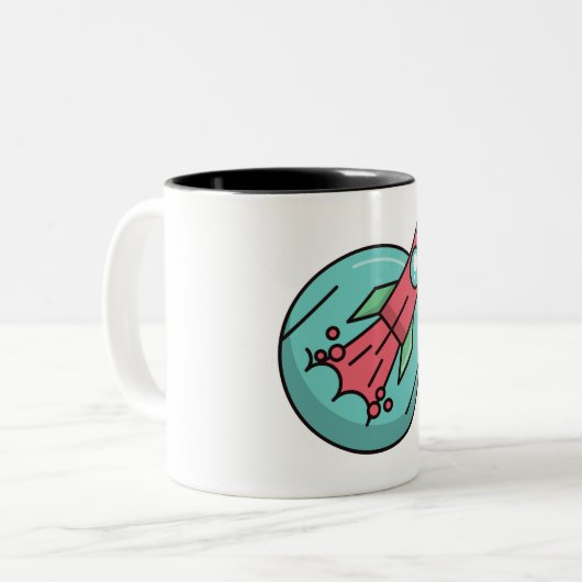 ruimtevaart tweekleurige koffiemok (Voorkant links)