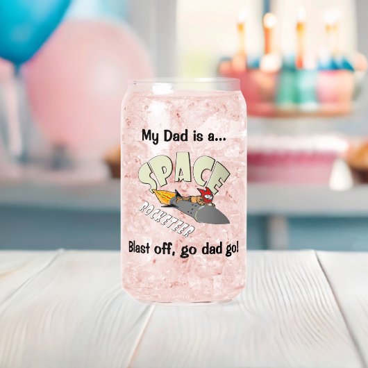 Ruimtevaart van een rocketeer blikvorm glas (Insitu (Baby Shower))