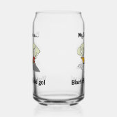 Ruimtevaart van een rocketeer blikvorm glas (Links)