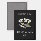 Ruimtevaart van een rocketeer magneet (Voorkant / Achterkant)