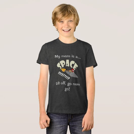 Ruimtevaart van een rocketeer Tri-Blend shirt (Voorkant volledig)