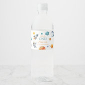 Ruimtevaart Verjaardag Waterfles Etiket (Voorkant)