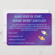 Ruimtevaart Verjaardagsuitnodiging – Verjaardag