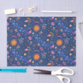 Ruimtevaart Voyager Blauw Tissuepapier (Craft)