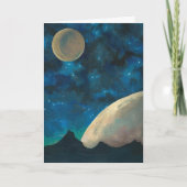 Ruimtevaart Wenskaart 'Two Moons' Kaart (Voorkant)