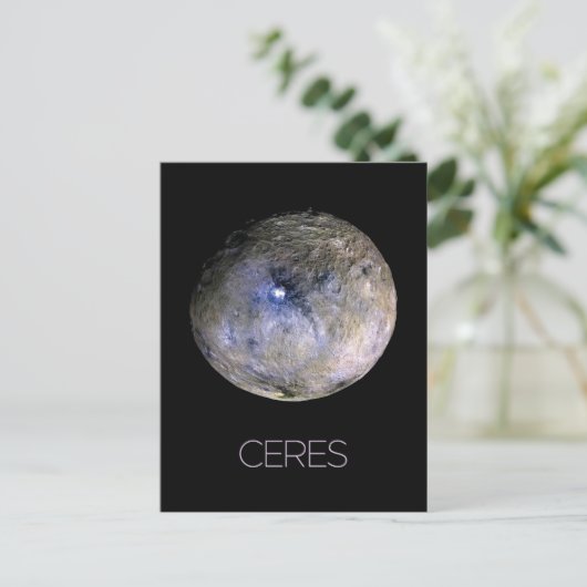 Ruimtevaart, zonnestelsel, dwergplaneet Ceres Briefkaart (Staand voorkant)