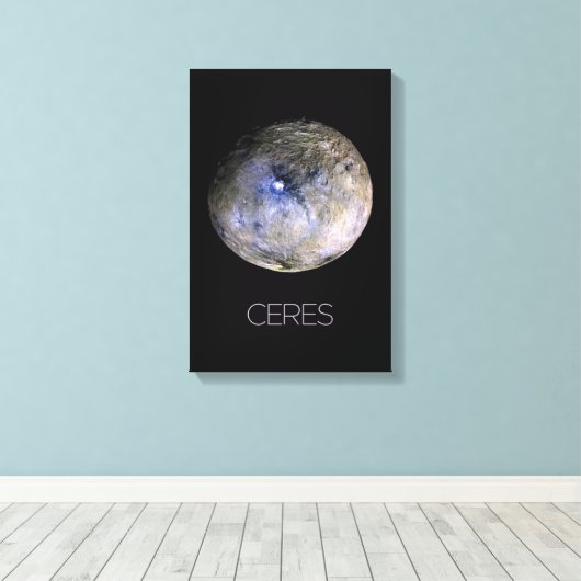 Ruimtevaart, zonnestelsel, dwergplaneet Ceres Canvas Afdruk (Insitu (Houten vloer))