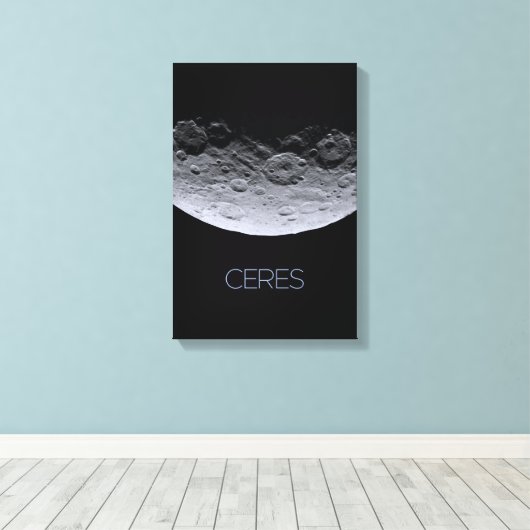 Ruimtevaart, zonnestelsel, dwergplaneet Ceres Canvas Afdruk (Insitu (Houten vloer))
