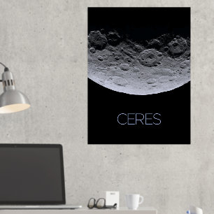 Ruimtevaart, zonnestelsel, dwergplaneet Ceres Folie Afdrukken