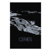 Ruimtevaart, zonnestelsel, dwergplaneet Ceres Foto Afdruk (Voorkant)