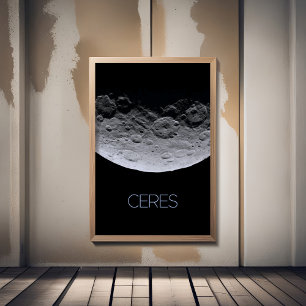 Ruimtevaart, zonnestelsel, dwergplaneet Ceres Foto Afdruk