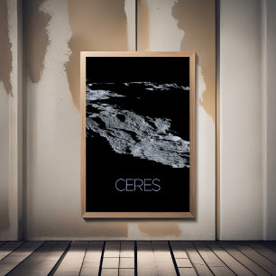 Ruimtevaart, zonnestelsel, dwergplaneet Ceres Foto Afdruk