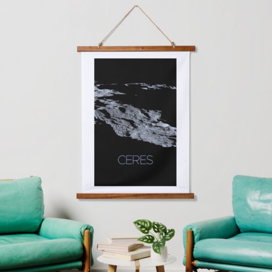 Ruimtevaart, zonnestelsel, dwergplaneet Ceres Hangend Wandkleed (Woonkamer)
