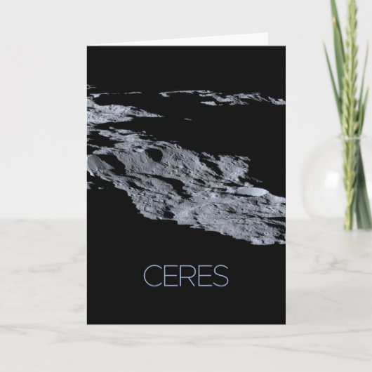 Ruimtevaart, zonnestelsel, dwergplaneet Ceres Kaart (Voorkant)