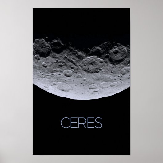 Ruimtevaart, zonnestelsel, dwergplaneet Ceres Poster (Voorkant)