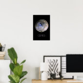 Ruimtevaart, zonnestelsel, dwergplaneet Ceres Poster (Thuiskantoor)