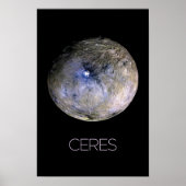 Ruimtevaart, zonnestelsel, dwergplaneet Ceres Poster (Voorkant)